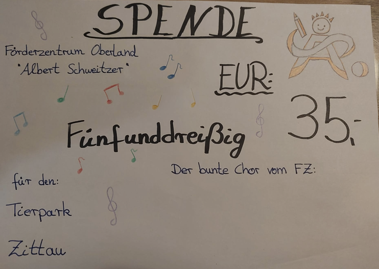 Bunter Choer Spendencheck